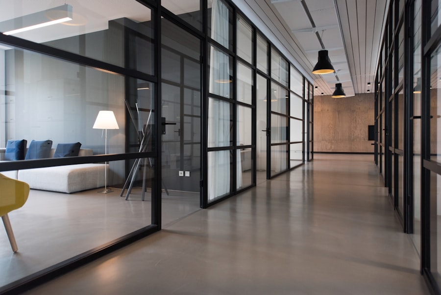 Clean office workspace